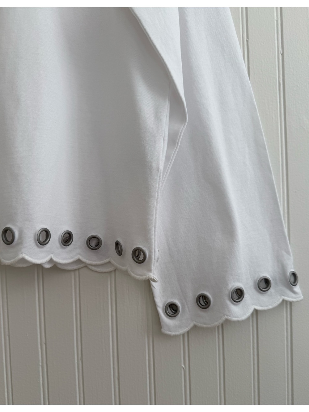 J. Crew Boyfriend Jersey Relaxed Long-Sleeve T-Shirt with Grommets - Picture 3 of 7